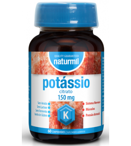 Potássio ( Citrato) - 150 mg - 60 Comprimidos - Naturmil